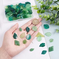 80pcs 7 colgantes de vidrio pintado con aerosol transparente de estilo&nbsp;GLAA-SC0001-66