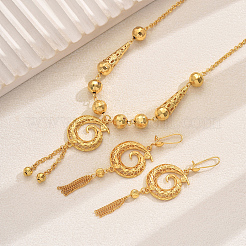 Collana e orecchini con frange cave geometriche in lega vintage per banchetto femminile&nbsp;PH9959