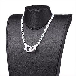 Personalisierte abs kunststoff kabelkette halsketten&nbsp;NJEW-JN02849-07