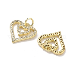 Valentinstag Messing Micro Pave klare Zirkonia Anhänger&nbsp;KK-K420-02B-G