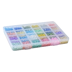 288g 24 styles de perles de rocaille en verre&nbsp;SEED-FS0001-26B