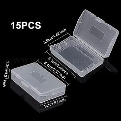 Boîtes en plastique rectangle&nbsp;CON-WH0087-19