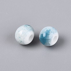Perles de porcelaine de craquements main&nbsp;PORC-Q008-06A-07