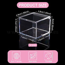 4 Gitter Geschenkboxen aus transparentem Kunststoff&nbsp;LS-CON-WH0087-68A