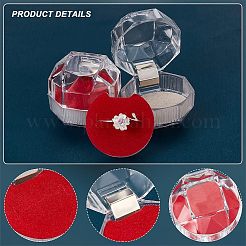 40 scatola porta-anelli in plastica trasparente ottagonale&nbsp;CON-CA0001-020