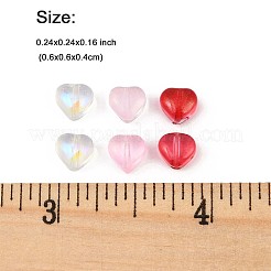 30 Stück 3 Farben transparent gespritzte Glasperlen&nbsp;GLAA-FP0001-34