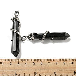 Natürlicher obsidian spitze große anhänger&nbsp;G-F766-07AS-08
