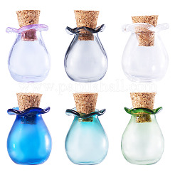 6 Stück Glasflaschen-Ornament in 6 Farben.&nbsp;AJEW-TA0001-74
