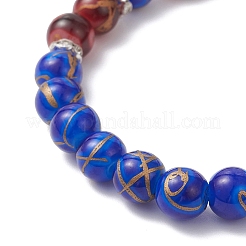 Runde Glas Perlen Stretch-Armbänder&nbsp;BJEW-JB12648
