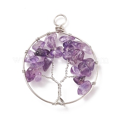 Pendentifs en copeaux de pierres naturelles mélangées&nbsp;PALLOY-JF01747