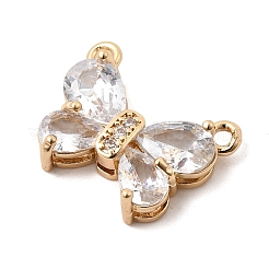Pendentifs avec zircon cubiques à micro-pavés en laiton&nbsp;KK-K274-15G