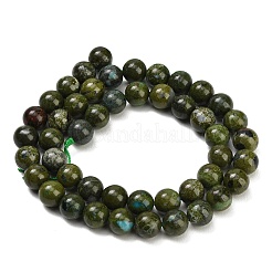 Brins de perles de jaspe verts naturels&nbsp;GG-CBA007A-B04-8mm