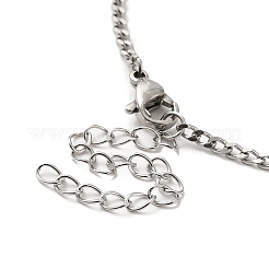 Collier à chaîne gourmette en acier inoxydable 304 anti-ternissement&nbsp;LS-STAS-C079-19P