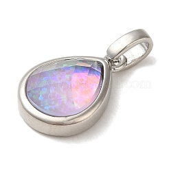 Gestell aus Messing mit Anhängern aus synthetischem Opal&nbsp;KK-S370-08P