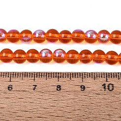 Transparentes perles de verre de galvanoplastie brins&nbsp;EGLA-Q132-6MM-01A-14