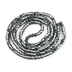 Fili di perle di vetro trasparenti con vernice da forno&nbsp;DGLA-N011-4mm-07