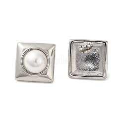Boucles d'oreilles à tige carrées en acier inoxydable 304&nbsp;EJEW-U003-36P