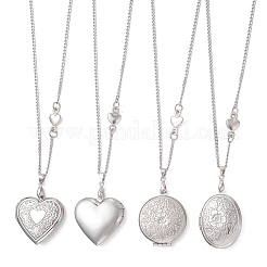 Pendentif médaillon ovale plat en forme de cœur en acier inoxydable 316&nbsp;NJEW-JN05839