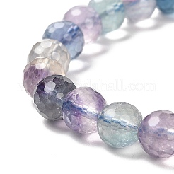 Fluorite naturelle bracelets de perles extensibles&nbsp;BJEW-K233-01B-02-01