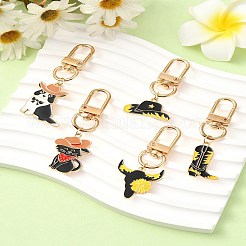 Decorazioni pendenti in lega smaltata a tema cowboy&nbsp;HJEW-YW00022-01