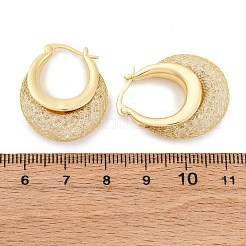 Orecchini a cerchio in ottone chiaro con zirconi cubici&nbsp;EJEW-R025-36G