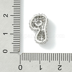 Placage de rack pendentifs en zircone cubique clair en laiton&nbsp;KK-S378-01P-P