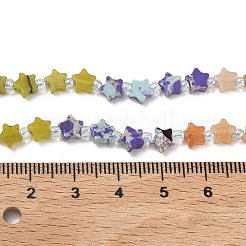 5 style de colliers de perles en jaspe impérial synthétique&nbsp;G-D095-A06