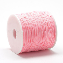 Полиэфирные шнуры, розовые, 0.8 мм, около 131.23~142.16 ярда (120~130 м) / рулон