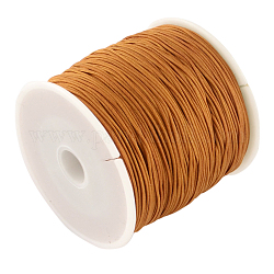 Hilo de nylon trenzada, Cordón de anudar chino cordón de abalorios para hacer joyas de abalorios, chocolate, 0.8mm, aproximamente 100 yardas / rodillo