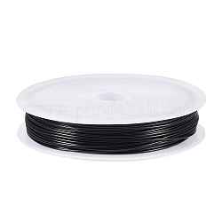 Copper Jewelry Wire, Round, Black, 20 Gauge, 0.8mm, about 26.25 Feet(8m)/Roll