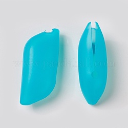 Custodia per spazzolino portatile in silicone, turchese scuro, 60x26x19mm
