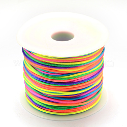 Nylon Thread, Rattail Satin Cord, Colorful, 1.0mm, about 76.55 yards(70m)/roll