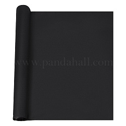 Feuille de tissu en cuir à motif litchi, pour bricolage, meubles, décoration, noir, 140x0.05 cm, 1m/feuille