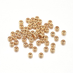 Intercalaire perles en 201 acier inoxydable, rondelle, or, 2x1mm, Trou: 1.2mm