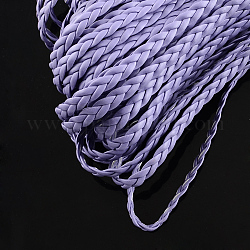 Braided Imitation Leather Cords, Herringbone Bracelet Findings, Medium Purple, 5x2mm, about 109.36 yards(100m)/bundle