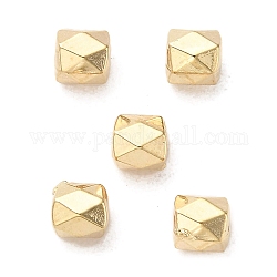 Ccb Kunststoff-Perlen, facettiert, Hexagon, golden, 4.5x4.5 mm, Bohrung: 1.8 mm