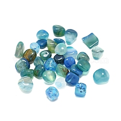 Perles d'agate naturelles, pas de trous / non percés, pierre roulée, gemmes de remplissage de vase, teints et chauffée, pépites, 6~13mm, environ 610 pcs/1000 g
