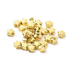 Abalorios de plástico CCB, estrella, dorado, 5.5x6x3mm, agujero: 1.5 mm