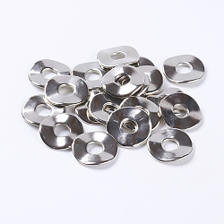 CCB Plastic Beads, Flat Round, Nickel Color, about 24mm in diameter, 3mm thick, hole: 7mm