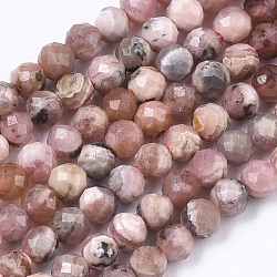 Brins de perles de rhodochrosite argentine naturelles, ronde, 3mm, Trou: 0.7mm, Environ 125 pcs/chapelet, 15.35 pouce (39 cm)