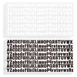 AHANDMAKER 12 Sheets 2496 Pcs Alphabet Stickers, Self Adhesive Vinyl Letters Black White Stickers Decals for Mailbox Sign Water Bottle Window Door Business Address Number Jar Labels Scrapbooking