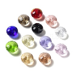 Verre imitation perles de cristal autrichien, facette, rondelle, couleur mixte, 12x8mm, Trou: 1mm
