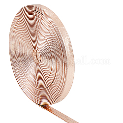 Gorgecraft 5M Flat Imitation Leather Cord, for Pillow Decor, Misty Rose, 6x0.8mm, about 5.47 Yards(5m)/Roll