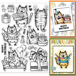 PVC Stamps, for DIY Scrapbooking, Photo Album Decorative, Cards Making, Stamp Sheets, Film Frame, Cat Pattern, 21x14.8x0.3cm