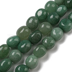 Естественный зеленый авантюрин бисер нитей, самородки упали в камень, 10~14x9~10x8~9 мм, отверстие : 1 мм, около 35~36 шт / нитка, 15.63''~15.79'' (39.7~40.1 см)