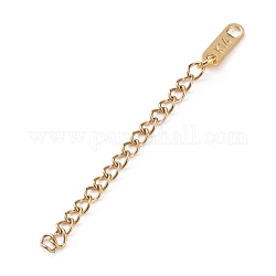304 prolunga per catena in acciaio inossidabile, con linguette a catena e parola k14, oro, 60~62x3mm