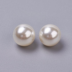 Perle di perle imitazione plastica abs, tondo, perline non forate / Senza Buco, colore conchiglia, 14mm, circa 350pcs/500g