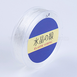 Chaîne de cristal élastique ronde japonaise, fil de perles élastique, pour la fabrication de bracelets élastiques, blanc, 0.8mm, 50 yards / rouleau, 150 pied/rouleau