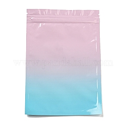 Sacchetti con chiusura a zip per imballaggi in plastica a colori sfumati, buste autosigillanti superiori, rettangolo, colorato, 18x12x0.15cm, spessore unilaterale: 2.5 mil (0.065 mm)