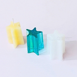 Stampi per candele in silicone fai da te, per fare candele, stella, 5.7x6.2x7.1cm